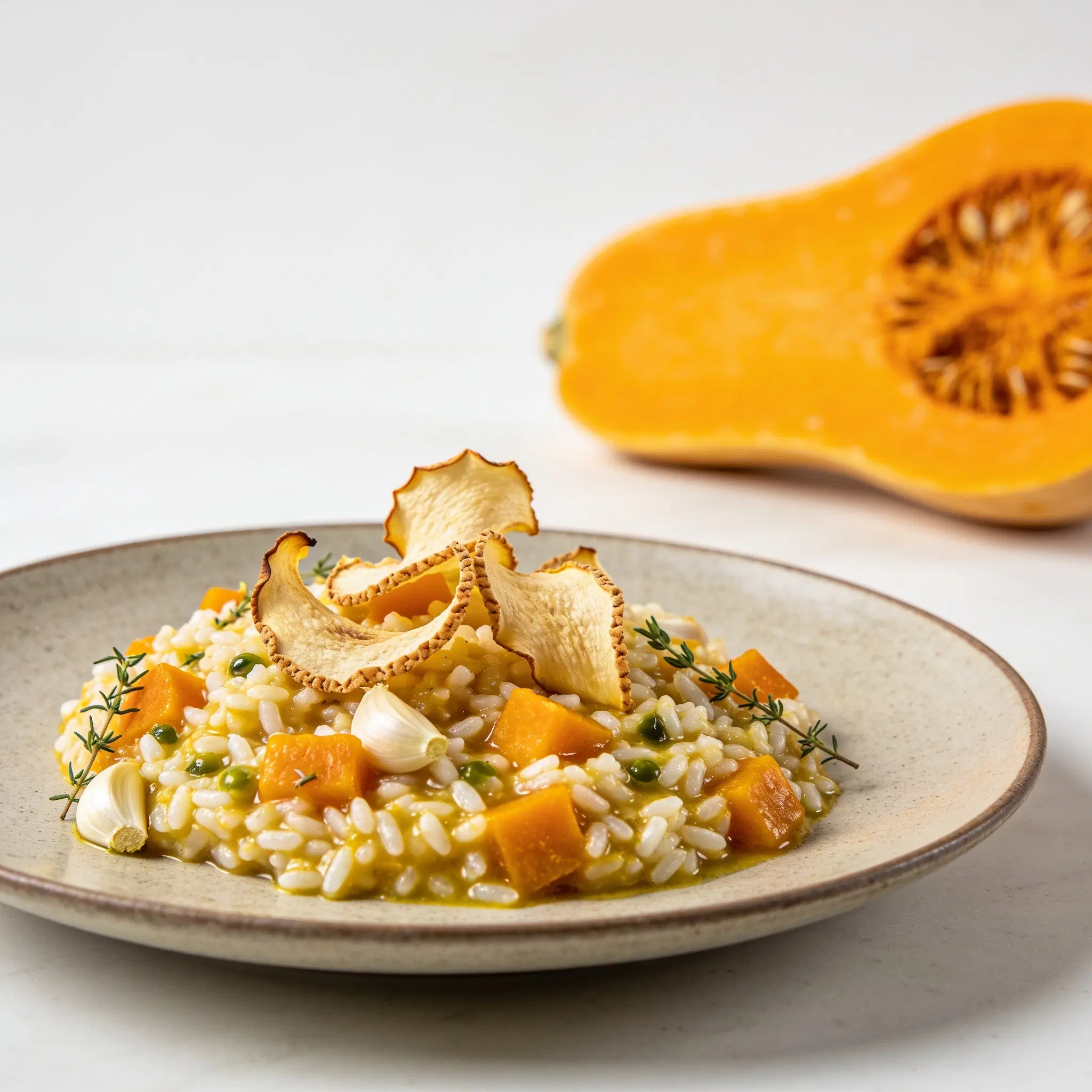 Risotto dyniowe z płatkami drożdżowymi