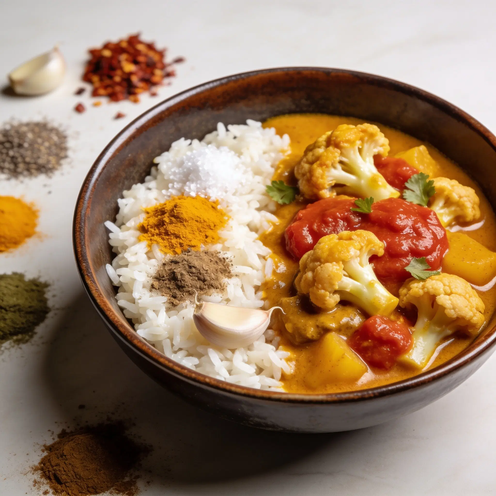 Curry z kalafiora i ciecierzycy