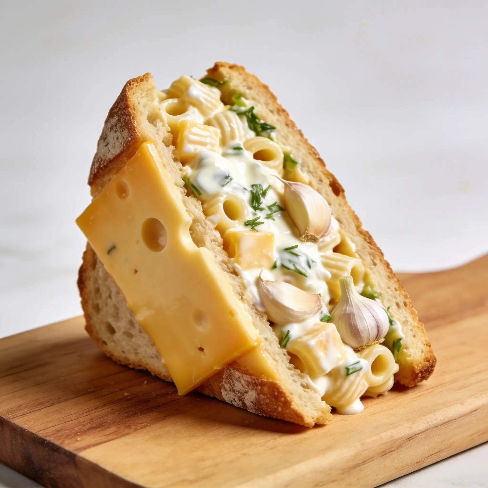 Pasta serowa z czosnkiem na pieczywie