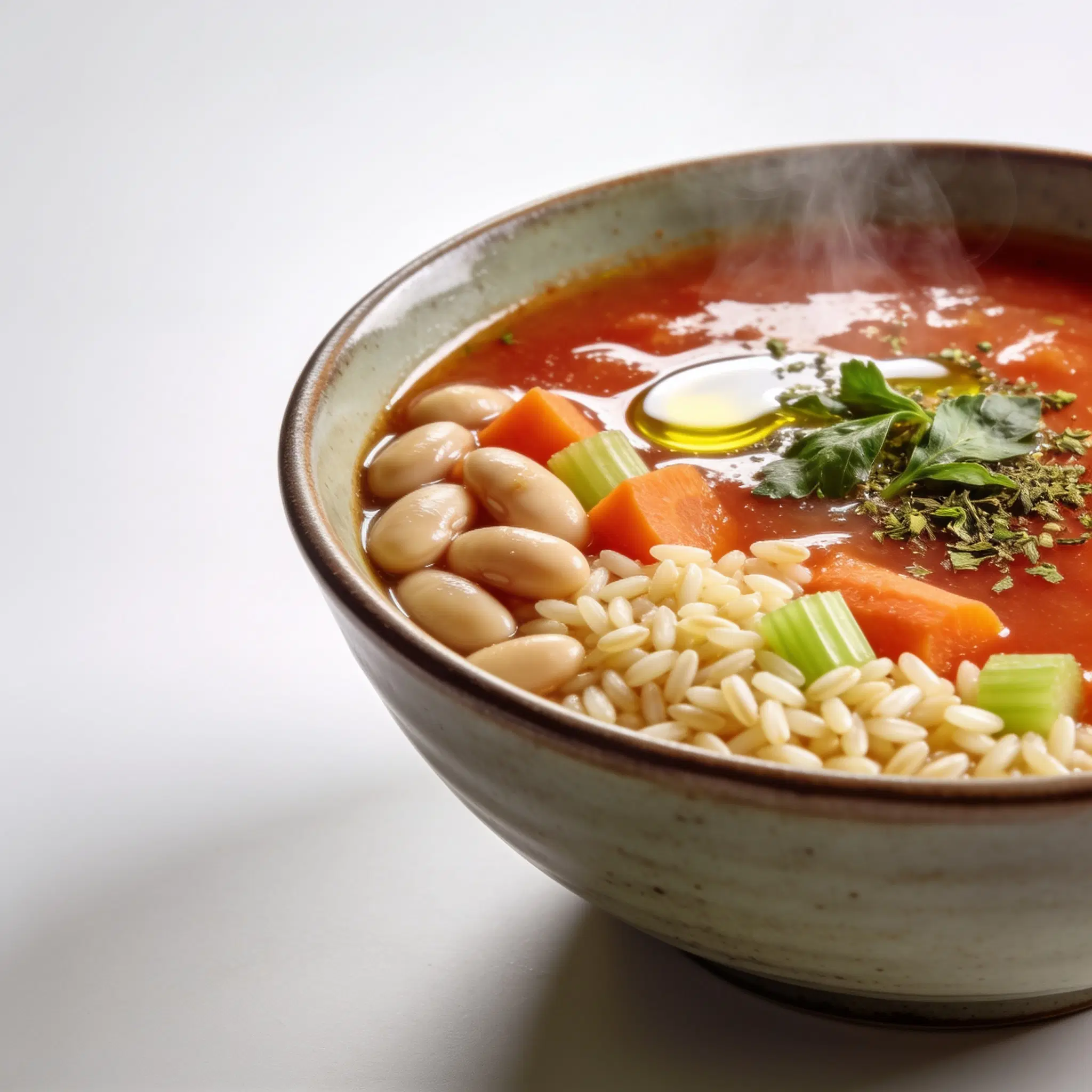 Minestrone z fasolą cannellini i orzo