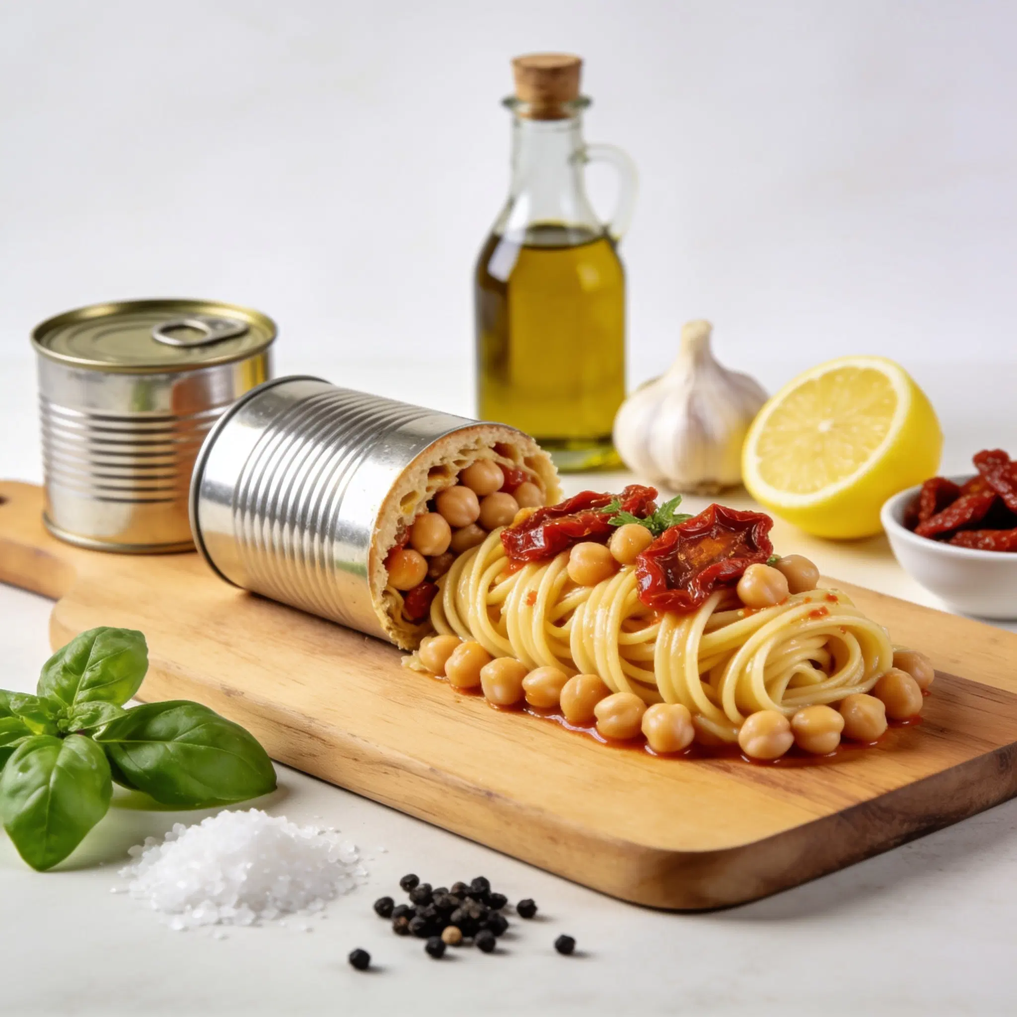 Pasta z ciecierzycy z suszonymi pomidorami