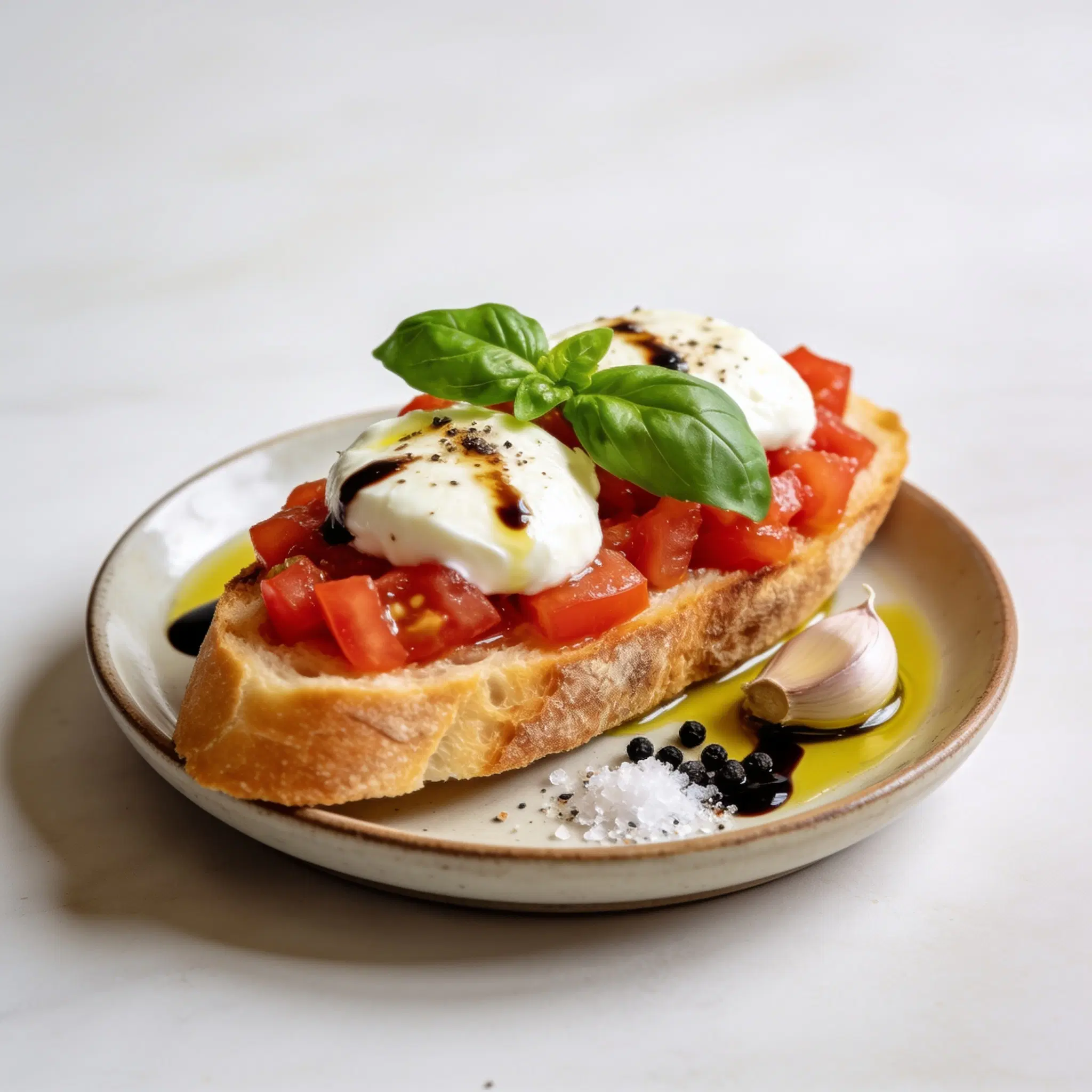 Bruschetta z pomidorową salsą i mozzarellą