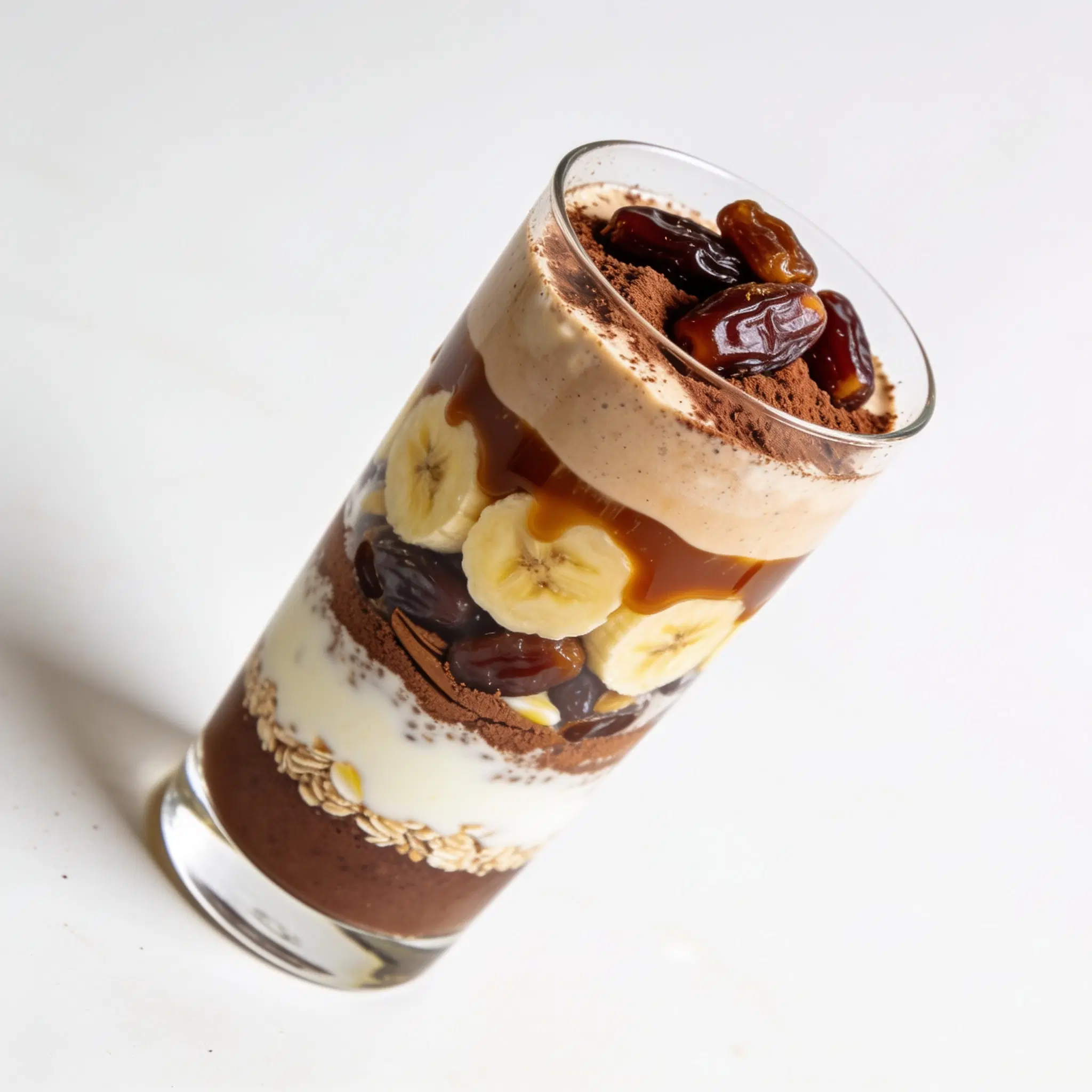 Shake kawowy z bananem i karmelowymi daktylami