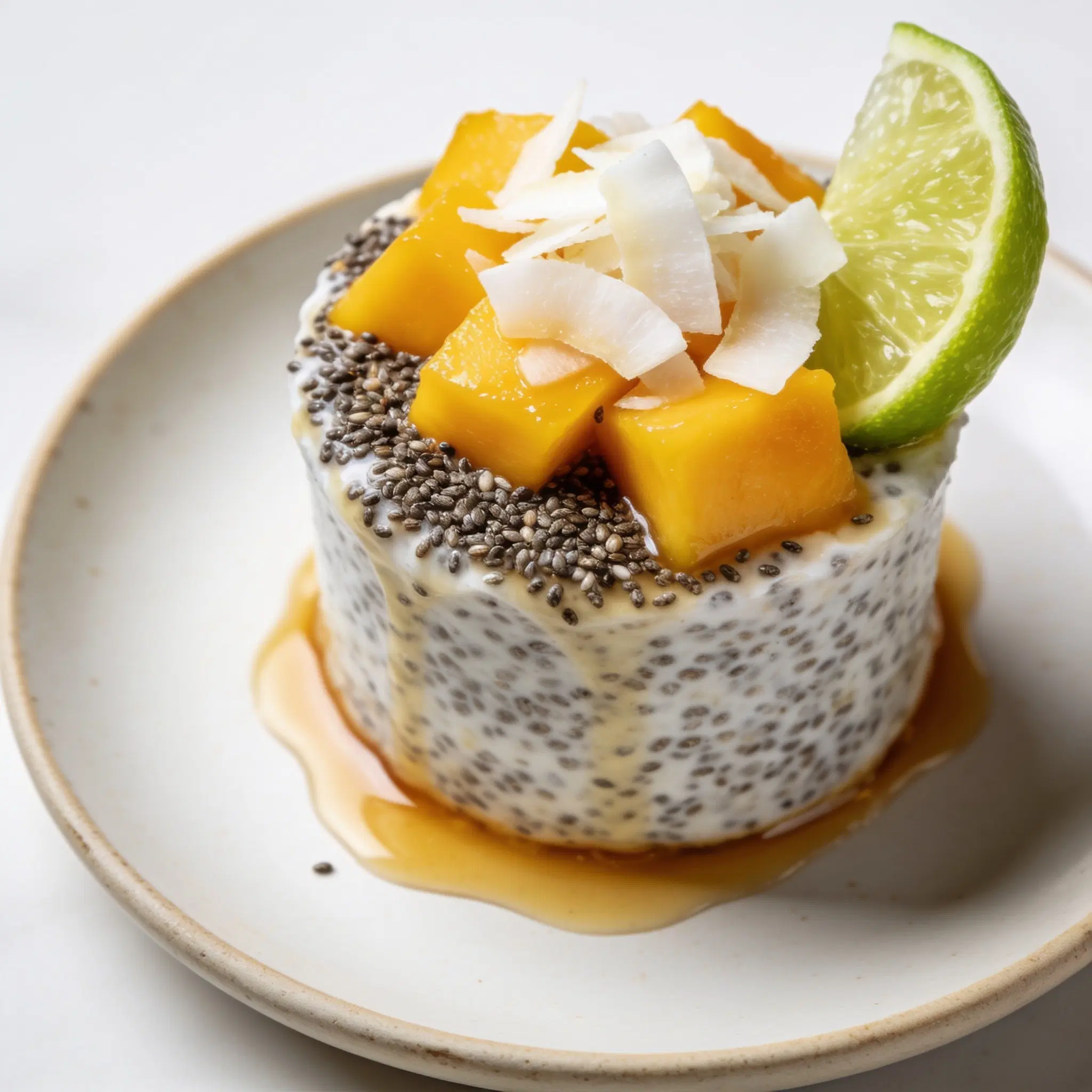 Pudding chia z mlekiem kokosowym i świeżymi owocami
