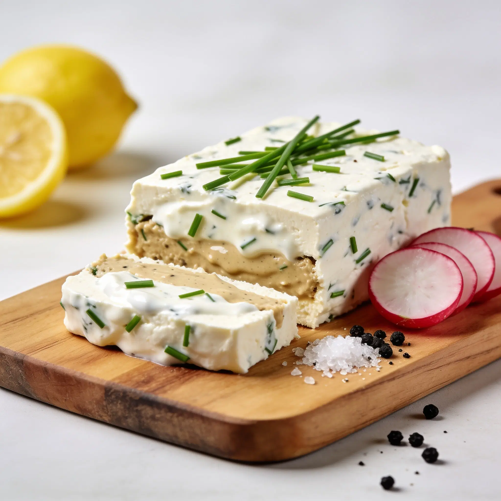 Wegański twarożek z tofu z rzodkiewką