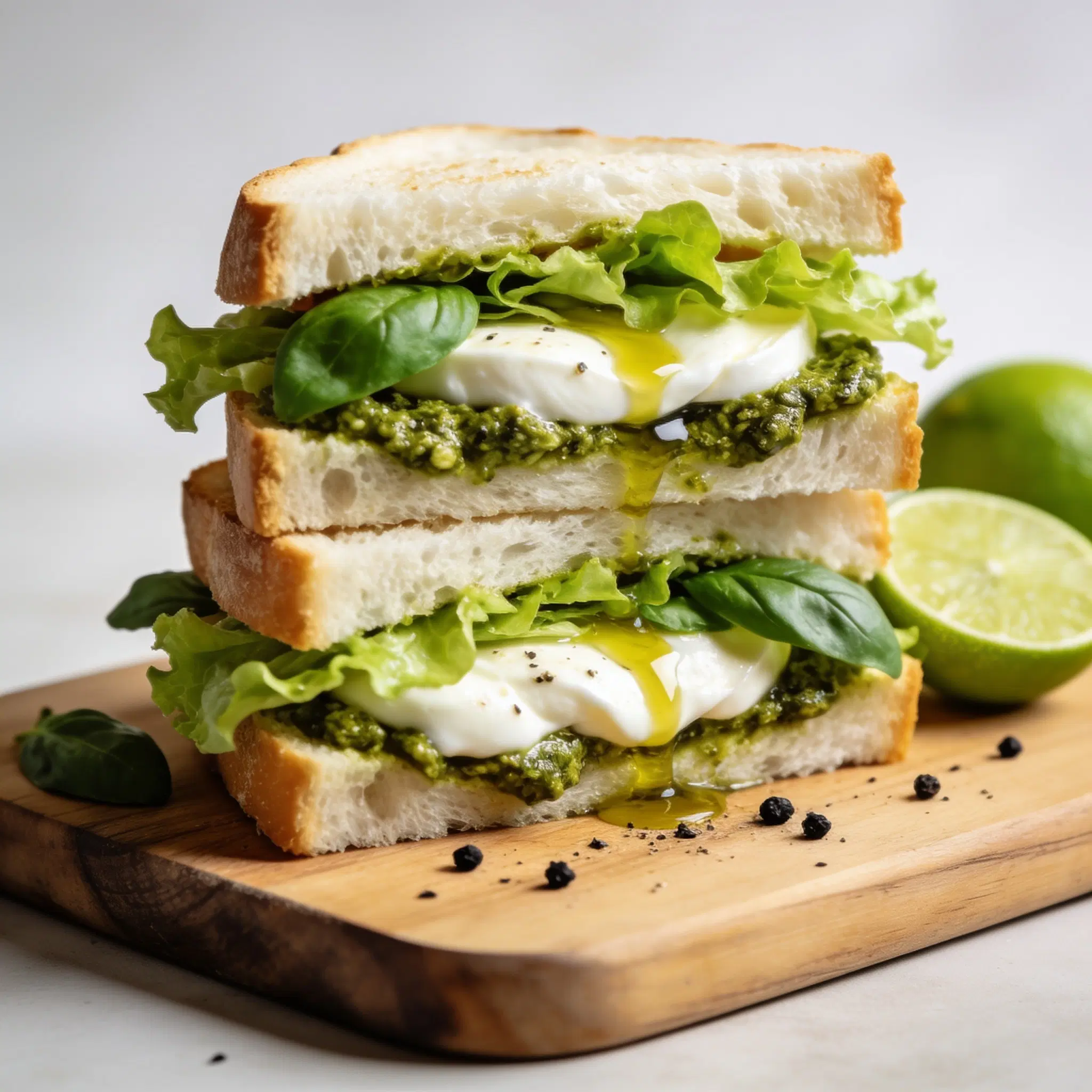 Grzanki z mozzarellą i pesto