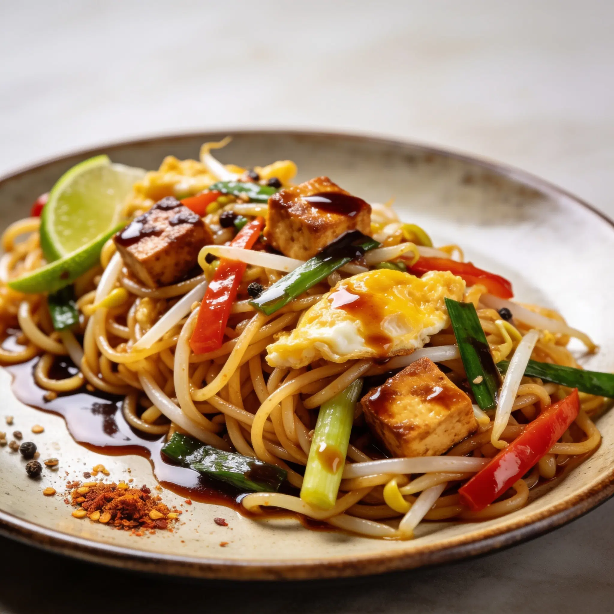 Pad thai z tofu i warzywami